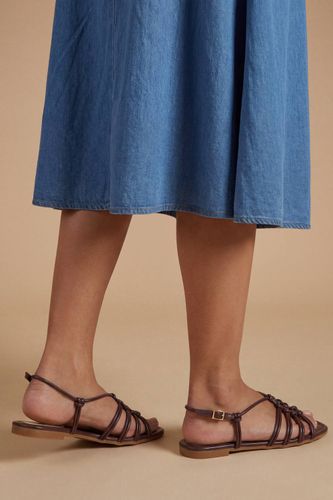 Sandales Plates À Bout Ouvert Clara En Synthétiquecuir À Lanières | Taille 8 - Oasis - Modalova