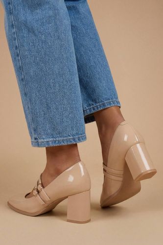 Gemma Babies À Talon Bloc Moyen En Synthétiquecuir Verni | Taille 41 - Oasis - Modalova