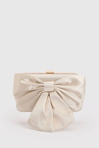 Pochette Azalea En Satin Avec Nœud Décoratif - Oasis - Modalova