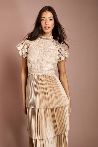 Robe Étagée en Dentelle Satinée | Taille 44 - Coast - Modalova