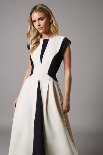 Robe Midi Crêpe Petite à Blocs de Couleurs | Taille 42 - Coast - Modalova