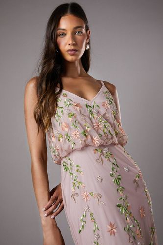 Robe Longue Brodée avec Détail Godet | Taille 46 - Coast - Modalova