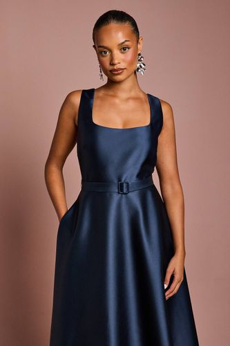 Robe Midi Ceinturée en Sergé Petite | Taille 46 - Coast - Modalova