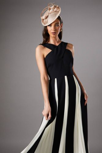 Robe Longue à Panneaux Plissés et Décolleté Croisé | Taille 42 - Coast - Modalova