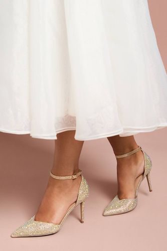 Escarpins à Talon Aiguille Haut Tanisha avec Bride Cheville et Strass - Coupe Large | Taille 41 - Coast - Modalova