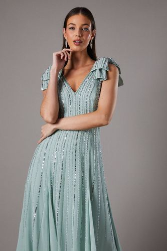 Robe Midi Ornée avec Nœuds aux Épaules | Taille 44 - Coast - Modalova