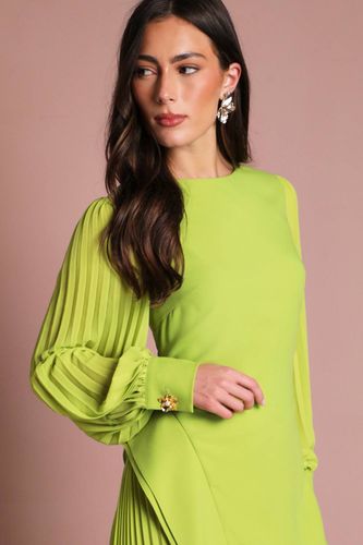 Robe Maxi Plissée en Crêpe à Manches Longues | Taille 44 - Coast - Modalova