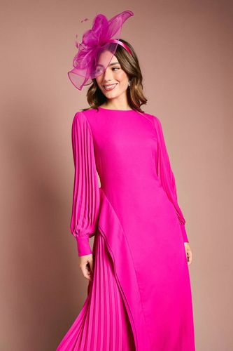 Robe Maxi Plissée en Crêpe à Manches Longues | Taille 44 - Coast - Modalova
