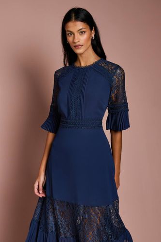 Robe Midi Petite avec Inserts en Dentelle | Taille 42 - Coast - Modalova