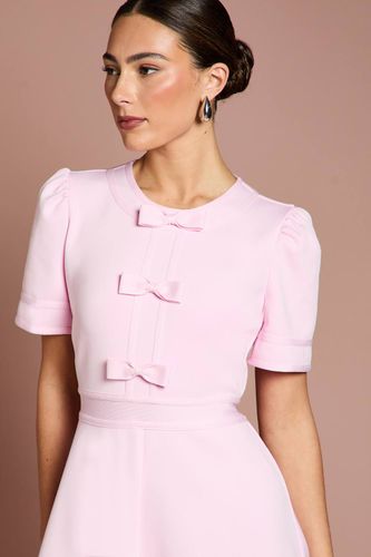 Robe Mi-Longue Bandage à Manches Courtes avec Nœud Devant | Taille 42 - Coast - Modalova