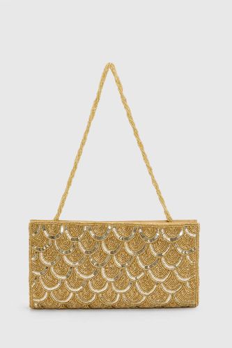 Sac Pochette Luna Grand Format Orné De Perles Avec Bandoulière Perlée - Coast - Modalova