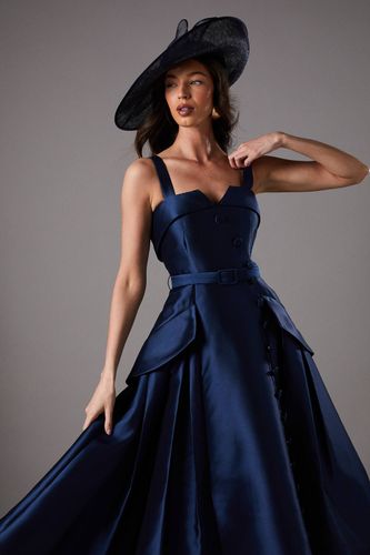 Robe Midi Ceinturée À Volume En Sergé Lisa Tan | Taille 46 - Coast - Modalova