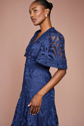 Robe à Ourlet Mouchoir en Dentelle Appliquée | Taille 40 - Coast - Modalova