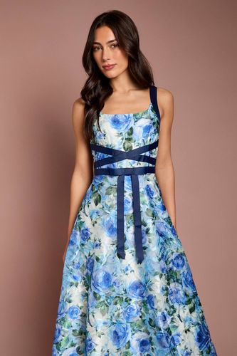 Robe Midi À Jacquard Floral Et Devant Croisé | Taille 46 - Coast - Modalova