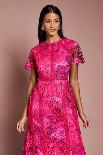 Robe Crayon Mi-Longue en Dentelle Imprimée Petite | Taille 38 - Coast - Modalova