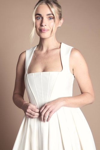Robe De Mariée Petite Avec Corsage Ajusté Et Jupe Ample Écru | Taille 44 - Coast - Modalova