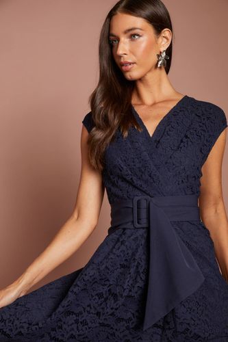 Robe Midi En Dentelle Avec Ceinture | Taille 46 - Coast - Modalova