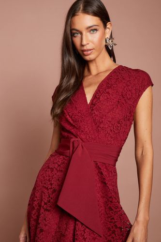 Robe Midi En Dentelle Avec Ceinture | Taille 46 - Coast - Modalova