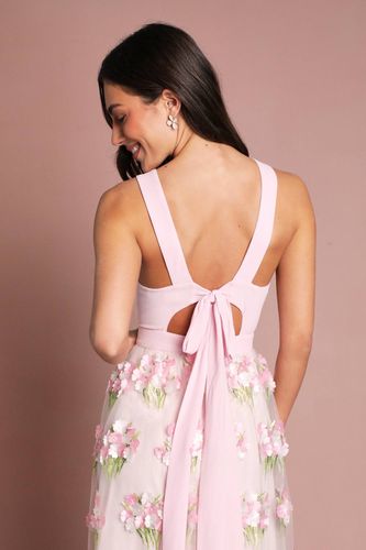 Robe Midi Muse À Encolure Américaine En Mesh Brodé | Taille 46 - Coast - Modalova