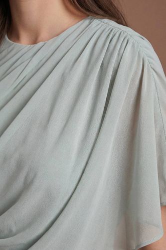 Robe De Demoiselle D'honneur Contour Collective À Manche Cape Torsadée | Taille 46 - Coast - Modalova