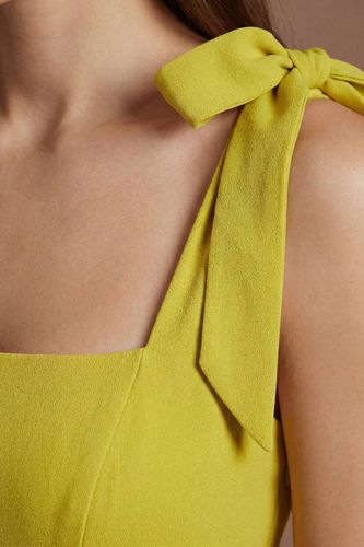 Robe Midi Sans Manches En Crêpe Avec Bretelles À Détail Nœud | Taille 46 - Coast - Modalova