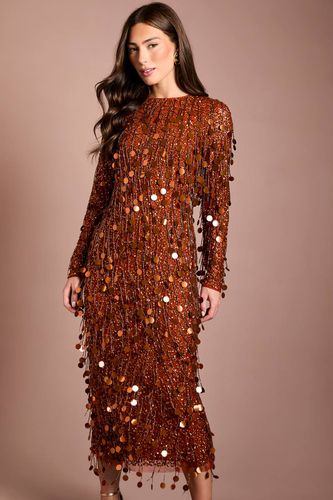 Robe Mi-longue À Manches Longues Et Sequins Muse | Taille 44 - Coast - Modalova