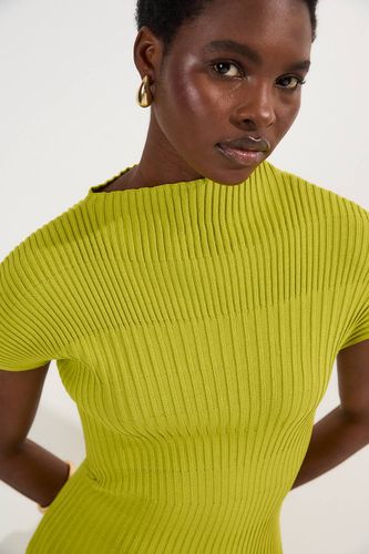 Robe midi en tricot avec détail de point | Taille Medium - KarenMillen - Modalova