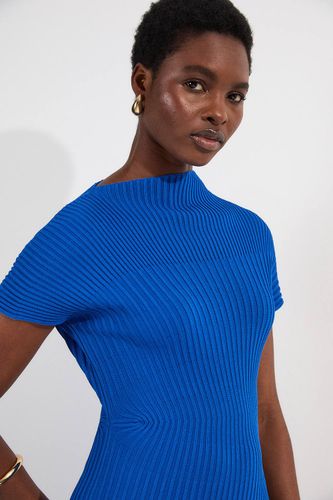 Robe midi en tricot avec détail de point | Taille Medium - KarenMillen - Modalova