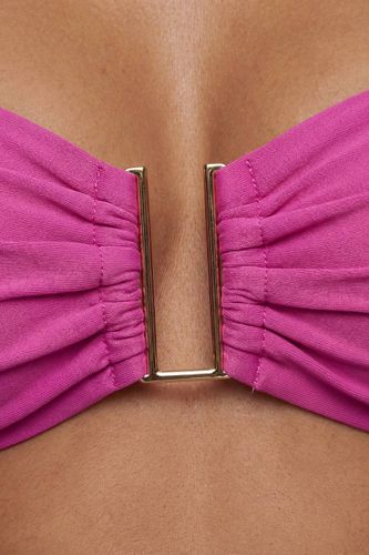 Haut de bikini à bretelles détachables avec bordure dorée | Taille XS - KarenMillen - Modalova