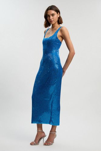 Robe Mi-Longue en Jersey Ornée de Cristaux Premium | Taille Medium - KarenMillen - Modalova