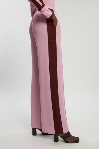Pantalon Large en Sergé Contrasté Tissé | Taille 8 - KarenMillen - Modalova