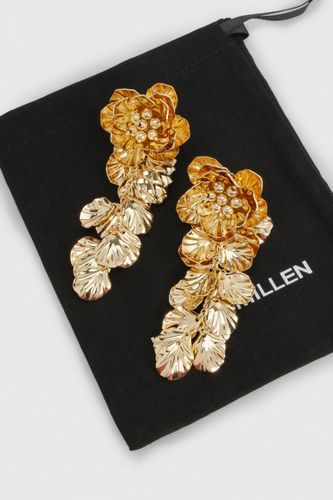 Boucles d'Oreilles Pendantes Fleur Texturées - KarenMillen - Modalova