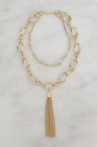 Collier à Chaînes Superposées avec Pompon - KarenMillen - Modalova