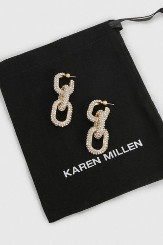 Boucles D'oreilles Pendantes À Maillons De Chaîne Ornées De Cristaux - KarenMillen - Modalova