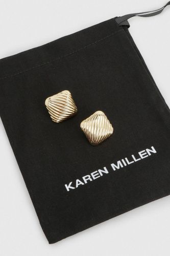 Boucles d'Oreilles Clous Carrées Matelassées - KarenMillen - Modalova