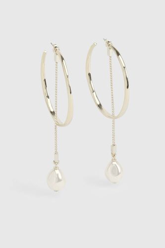 Boucles d'Oreilles Créoles Modernes à Perles - KarenMillen - Modalova