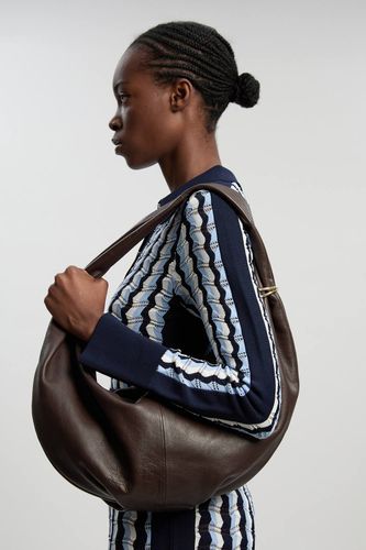 Robe Midi En Maille Pointelle À Col Contrastant | Taille Medium - KarenMillen - Modalova