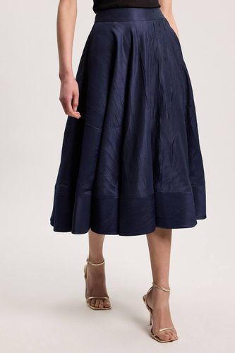 Jupe Ample Midi En Twill Texturé Ajusté | Taille 16 - KarenMillen - Modalova