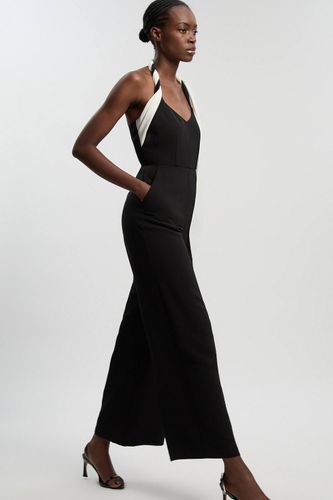 Combinaison Col Licou À Détails Color Block Coupe Ajustée Douce | Taille 16 - KarenMillen - Modalova