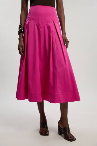 Jupe De Bal En Coton Tissé Avec Détail Taille Basse | Taille 16 - KarenMillen - Modalova