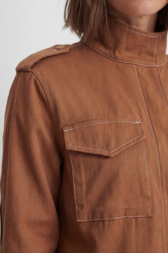 Veste Militaire Ajustée En Coton Rayé Petite Taille | Taille 16 - KarenMillen - Modalova