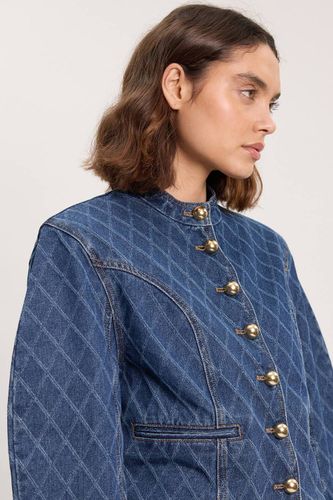 Veste En Denim À Manches Ballon | Taille 16 - KarenMillen - Modalova