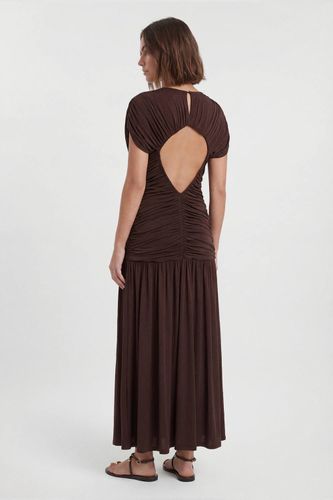 Robe Maxi Froncée En Jersey Premium Petite | Taille Medium - KarenMillen - Modalova