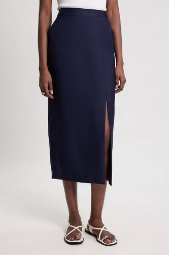 Jupe Crayon Midi Ajustée En Satin | Taille 16 - KarenMillen - Modalova