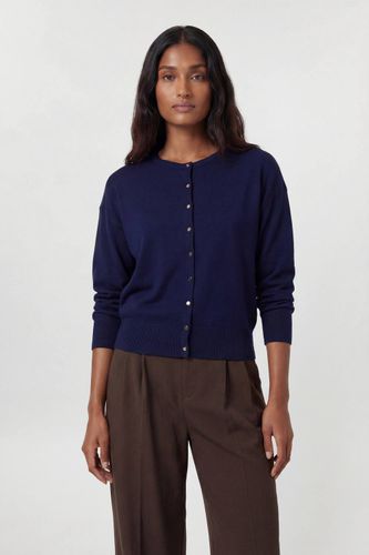 Cardigan En Maille Mélangée Viscose À Manches Ballon | Taille Medium - KarenMillen - Modalova