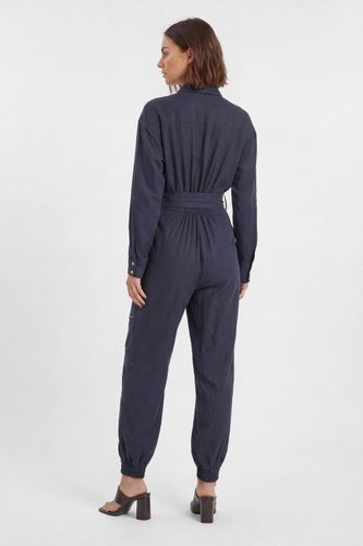 Combinaison En Sergé De Cupro Tissé Style Utilitaire | Taille 16 - KarenMillen - Modalova