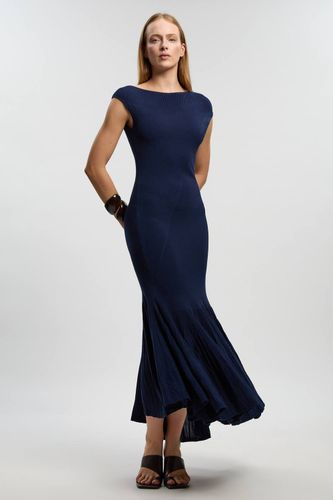 Robe Midi Plissée À Détails Transparents | Taille Medium - KarenMillen - Modalova