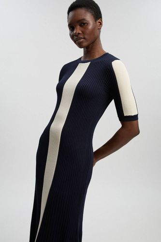 Robe Maxi Tricotée Côtelée À Blocs De Couleur | Taille Medium - KarenMillen - Modalova