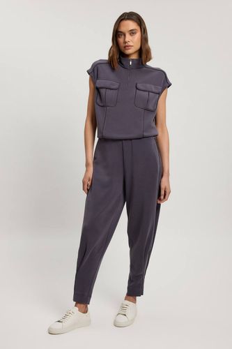 Haut Petite Premium Luxe À Col Cheminée Zippé | Taille Medium - KarenMillen - Modalova