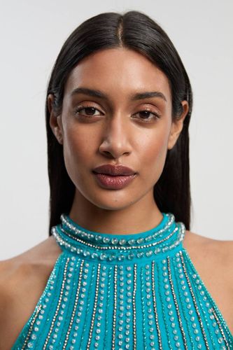 Robe Midi Tissée À Franges Ornée De Cristaux | Taille 16 - KarenMillen - Modalova